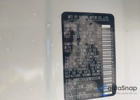 2023 Nissan Rogue Platinum Intelligent Awd from USA, damaged, VIN JN8BT3DD9PW303238